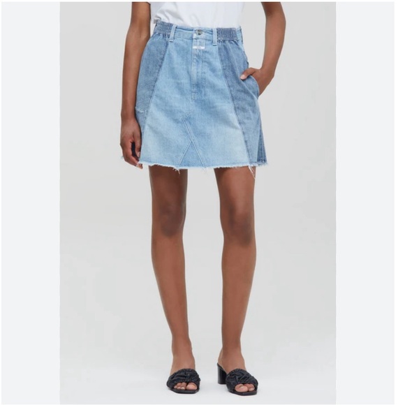 Closed Blue Denim A-line Miniskirt